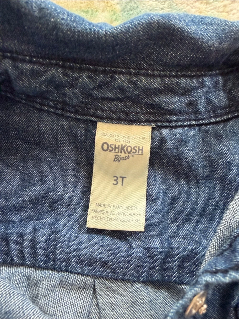 OshKosh B'gosh Denim-Look Top with Navy Tulle Skirt
